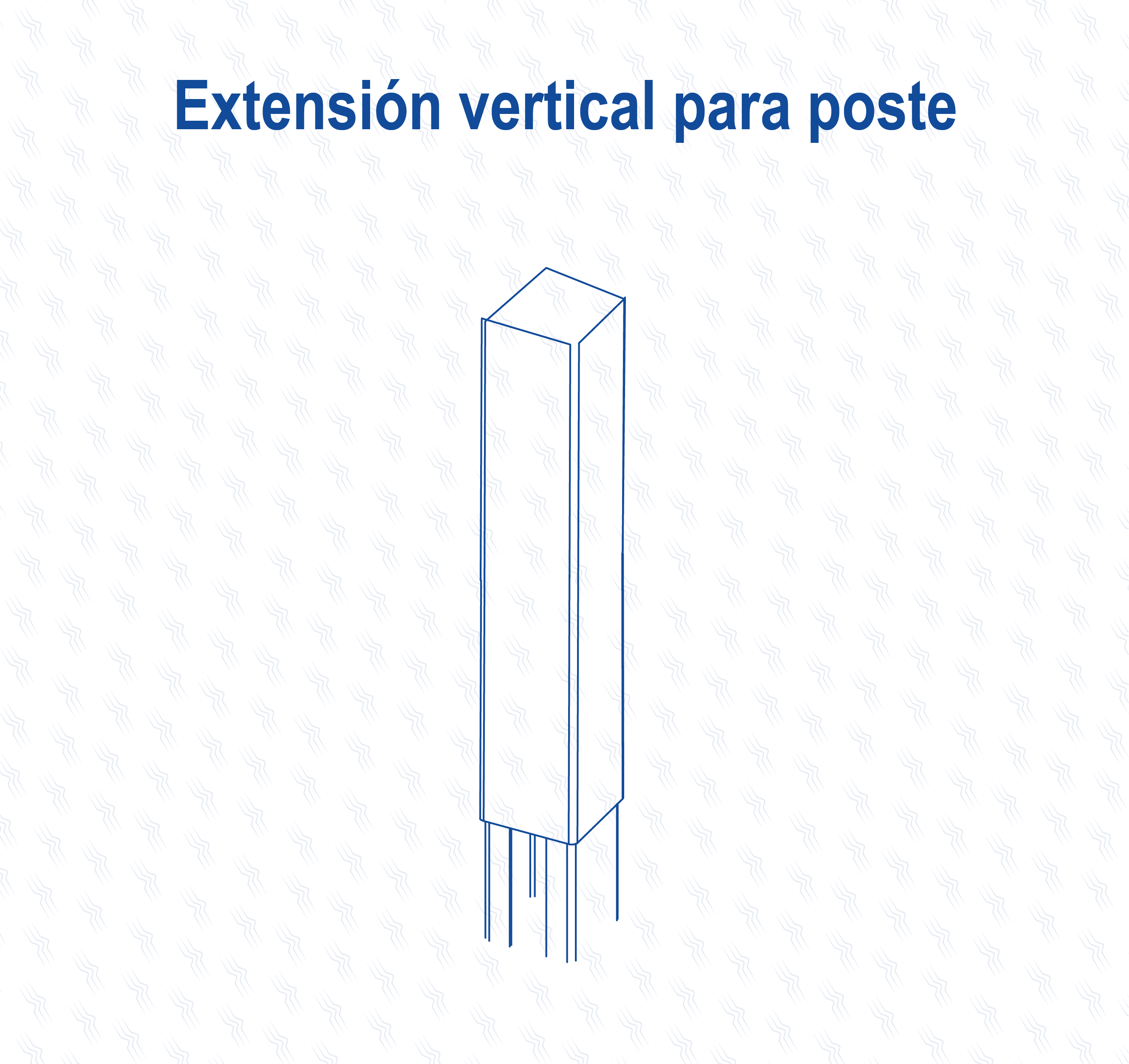 Extensión vertical para poste
