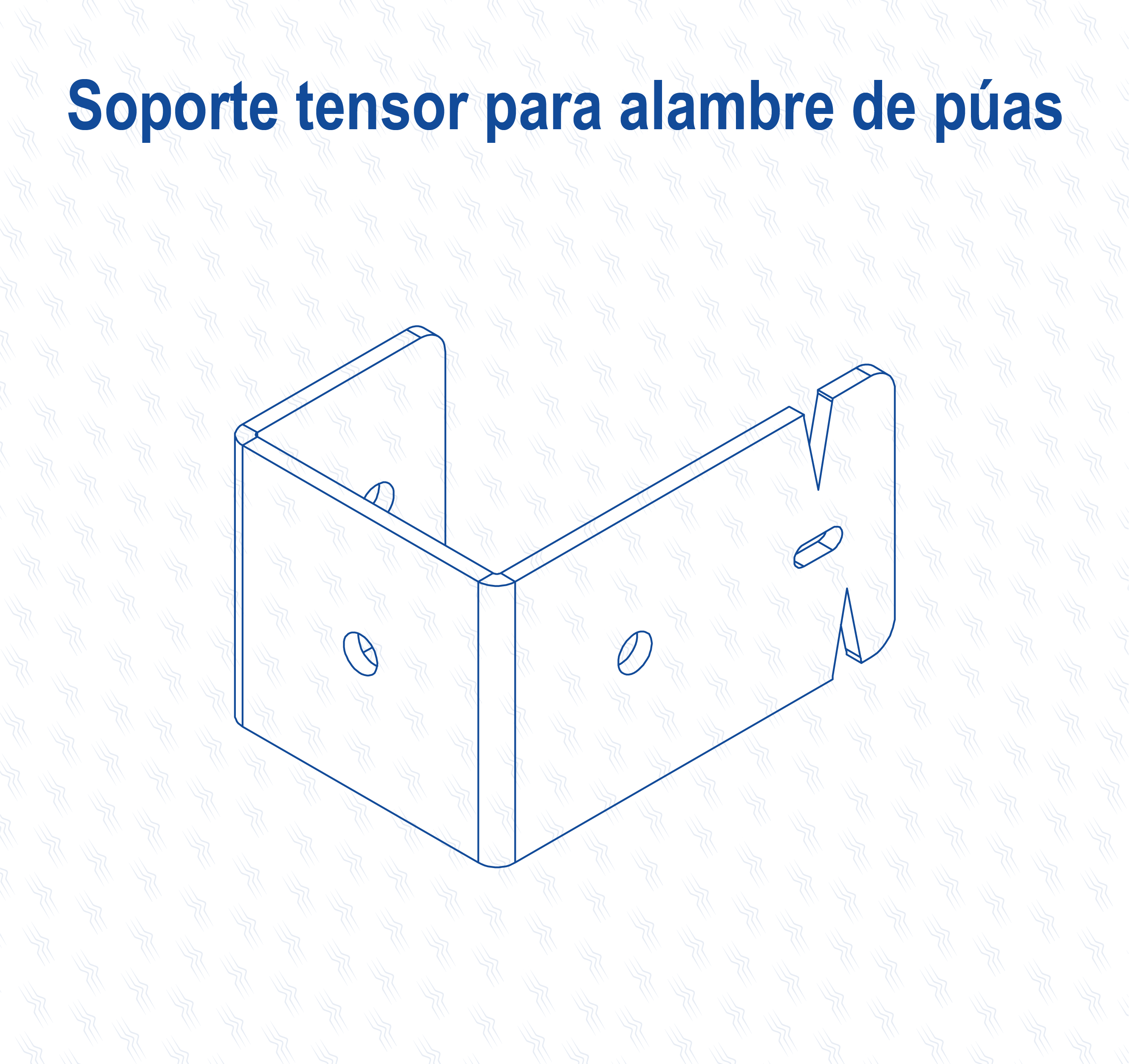 Soporte tensor para alambre de púas en postes